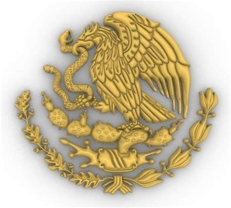 Shield Of Mexico Escudo De Mexico 3D Model 3D Printable CGTrader