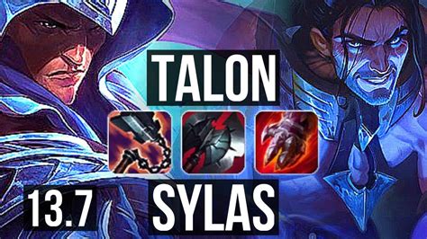 TALON Vs SYLAS MID 10 0 7 900 Games Legendary 1 0M Mastery KR