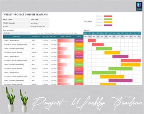 weekly gantt chart template simplify project planning management