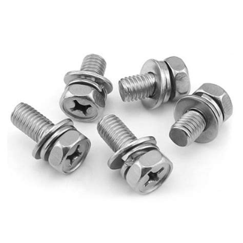 Auto Sems Screws Hex Indented Bolt Philips Machine Screw With Two