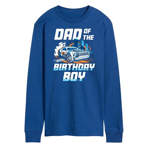 Hot Wheels Dad Of Birthday Boy Men S Long Sleeve T Shirt Walmart