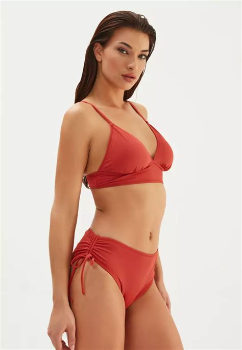 線上選購 EROS Terracotta Bikini Top Thin Adjustable Strap Swimwear for