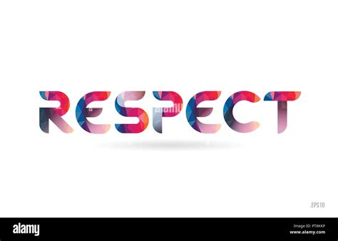 Respect Colored Rainbow Word Text Suitable For Card Brochure Or