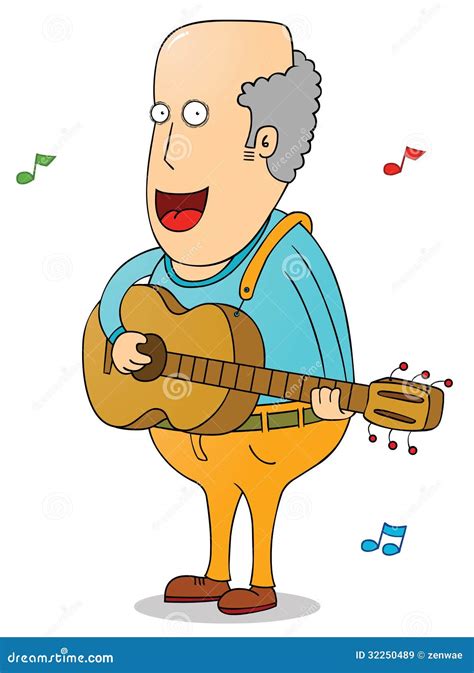 Old Man With Guitar Royalty Free Stock Images Image 32250489