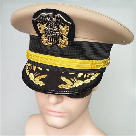 US Naval Commander Cap Admiral Hat Captain Officer Men Military | Lazada PH