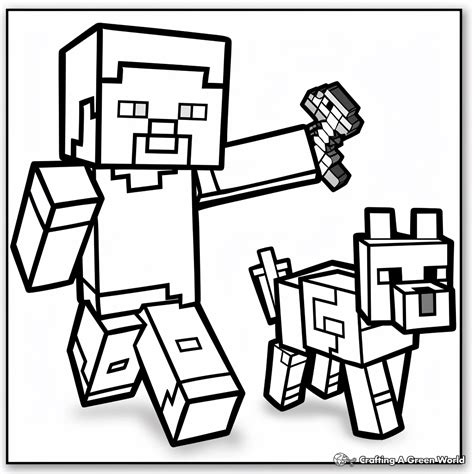 Minecraft Steve Coloring Pages Free And Printable