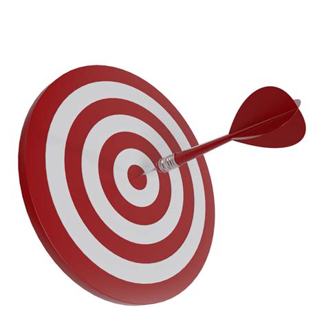 Arrow On Target Isolated On Yellow Background 3d Render Illustration