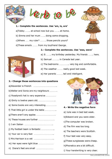 Verb To Be English Esl Worksheets Pdf And Doc