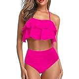 Amazon Tempt Me Women High Waisted Bikini Two Piece Swimsuit Tummy