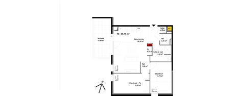 Plan Appartement T3 De 65 15 M² Neuf à Valence Résidence « Solaris N°447