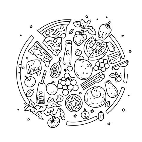 premium vector food coloring page  drawing day