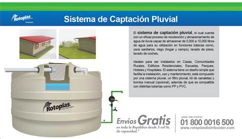 Sistema De Captación Pluvial Tanques Rotoplas Cisternas Agua Lluvia Lada Sin Costo 01 800