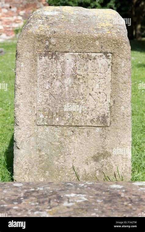 Reputed Tomb Of King Harold Ii Under The Site Of The High Altar Stock