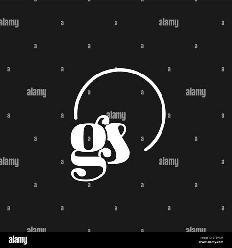 Gs Logo Initials Monogram With Circular Lines Minimalist And Clean