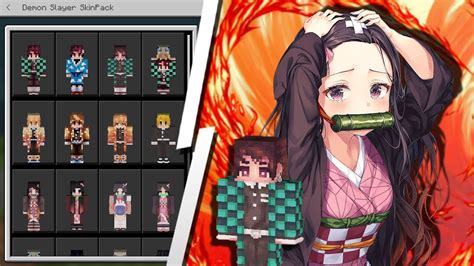 Skin Pack De Kimetsu No Yaiba Para Minecraft Pe Youtube