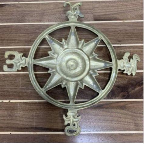 Gold Cast Iron Compass Rose Wall Hanging 4545209967