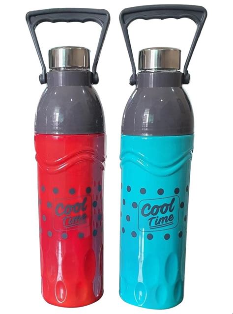 Cool Time Stainless Steel Plastic Sipper Water Botlle Capacity Ml