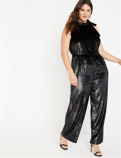 Velvet Lurex Jumpsuit Women S Plus Size Dresses Eloquii Jumpsuits