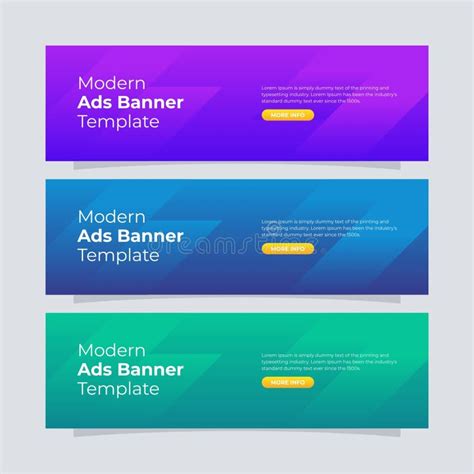 Banner Template Design. Entire Colors Gradient Banner for the Website ...