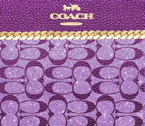 Purple and Gold Coach Purse Wallpaper