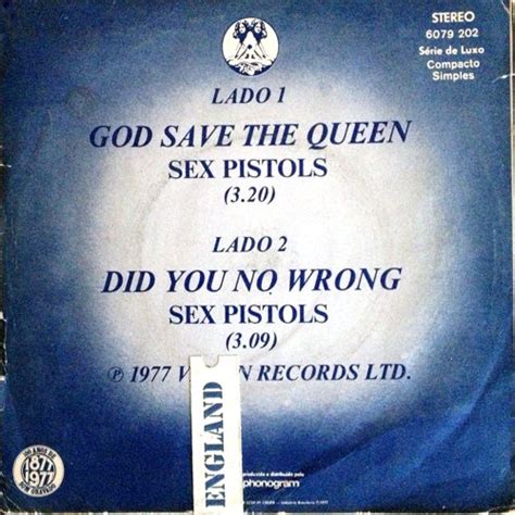 God Save The Sex Pistols God Save The Queen Brazil 7 Promo