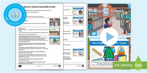 KS1 Back to School Assembly Pack nauczyciel wykonał