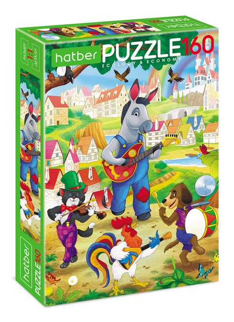 Пазл Hatber 160 элементов А4ф 220х330мм Бременские музыканты — купить в ...