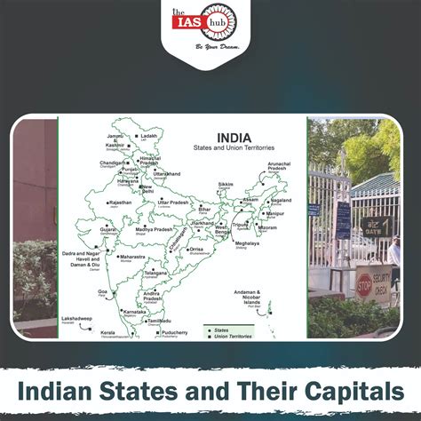 Indian States and Their Capitals 2025, 28 States and 8 UTs in India