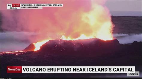 Volcano Erupts Near Icelands Capital Sky News Australia