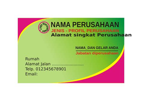 Desain Kartu Nama Png Desain Png Kartu Nama Desain Kartu