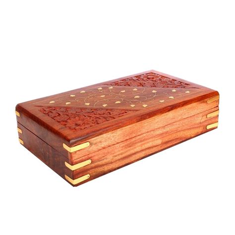 Sheesham Wood Carving Brown Wooden Jewellery Boxes At Rs Piece In