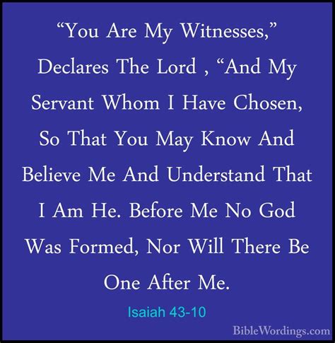 Isaiah 43 - Holy Bible English - BibleWordings.com