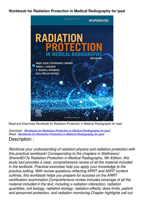 EPUB Workbook For Radiation Protection In Medical Radiography For Ipad