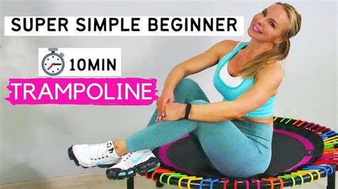 10 Minute Beginner Rebounder Workout Easy Trampoline Tutorial For Beginner Youtube