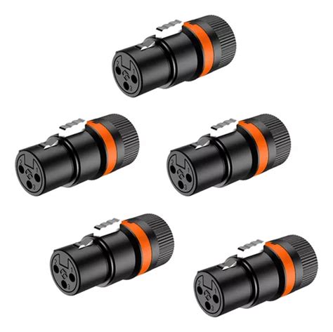 Kit Conector Plug Roxtone Xlr Femea Rotativo Linha Lx F