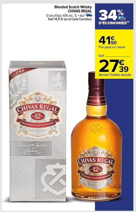 Promo Blended Scotch Whisky Chivas Regal Chez Carrefour ICatalogue Fr