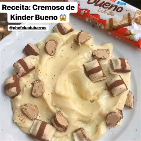 Chefe Kadu Barros On Instagram Receita Recheio De Kinder Bueno