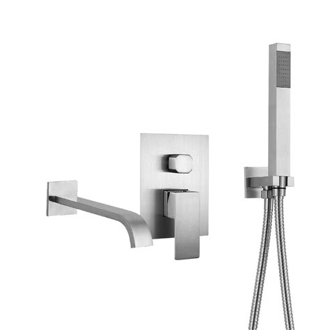 Gold Bathroom Hidden Shower Hot And Cold Shower Mixer In Wall Mounted Rain Concealed Shower Set