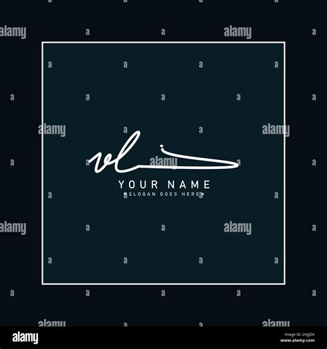 Initial Letter VL Logo Handwritten Signature Style Logo Simple