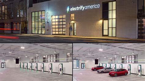 Charged Evs Electrify America Opens An Amenity Rich Indoor Ev