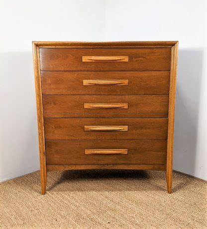 Mid Century Modern Broyhill Emphasis Walnut Highboy Dresser EPOCH