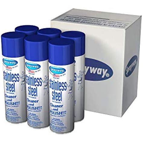 Sprayway Sw Aerosol Stainless Steel Polish Cleaner Oz Pack