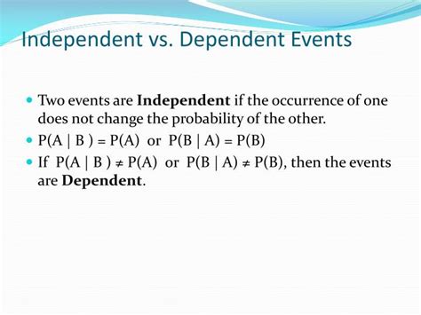 Ppt Mutually Exclusive Independent Dependent And Complementary