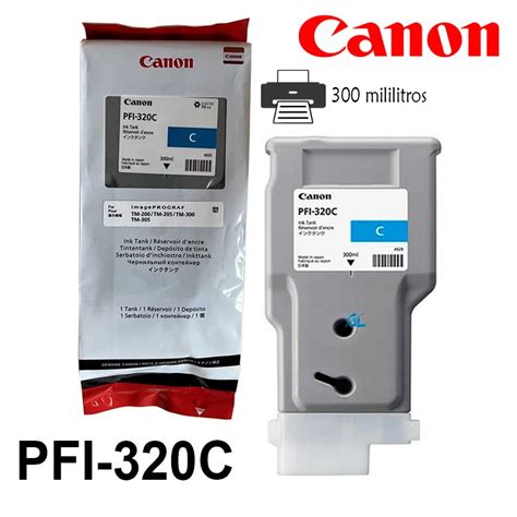 Tinta Canon PFI 320C Cyan TM 200 Original G Limagars Peru