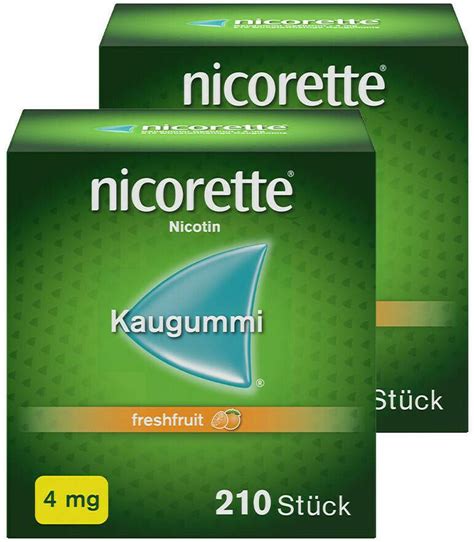 Nicorette 4 mg freshfruit Kaugummi 2 x 210 Stück kaufen Volksversand