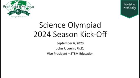 Science Olympiad Season Kickoff Webinar Youtube