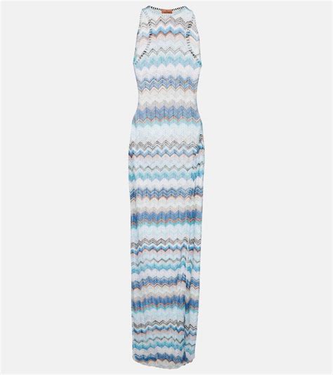 Missoni Zig Zag Lamé Maxi Dress Multicoloured Editorialist