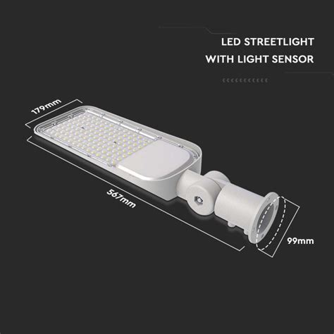 V Tac Led Street Light Samsung Chip Sensor W K Sku