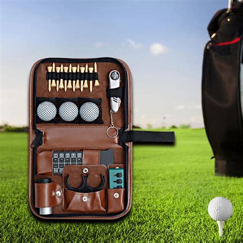 Arttodo Golf Ball Carry Bag PU Leather Storage