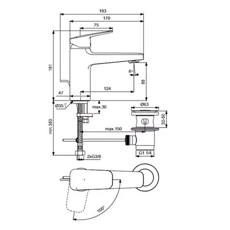 Baterie Lavoar Cu Monocomanda Si Ventil Ideal Standard Ceraplan